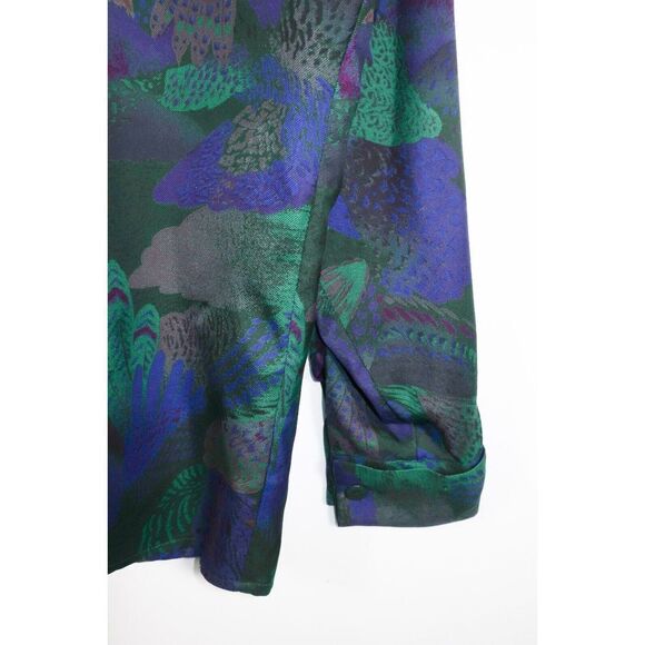 Vintage Ellen Tracy Silk Top Size 4 GORGEOUS DUCKS Art Avant Garde Modern 1980's - Picture 6 of 11